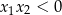 x1x2 < 0 