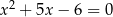 x2 − 7x − 6 = 0 