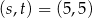 (s,t) = (5,5) 