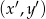  &prime; &prime; (x ,y ) 