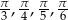&pi;-, &pi;-, &pi;, &pi;- 3 4 5 6 