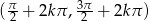 (&pi;2 + 2k&pi; , 32&pi;-+ 2k&pi; ) 