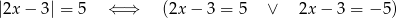 x = 4 