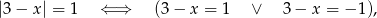 x = 2 