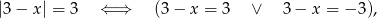 x = 0 