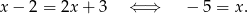 x ≥ 2 