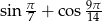  π- 9π- sin 7 + cos 14 