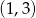 (1 ,3 ) 