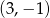 (3 ,&minus; 1 ) 