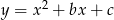  2 y = x + bx + c 