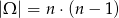 |Ω | = n ⋅(n − 1)