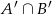  &prime; &prime; A &cap; B 
