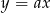 y = ax 