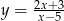  2x+-3- y = x−5 