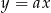 y = ax 