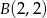 B (2,2) 