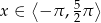  ⟨ ⟩ x &isin; &minus; &pi;, 5&pi; 2 
