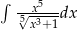 &int; --x5-- 5&radic;x3+-1dx 
