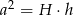  2 a = H &sdot;h 