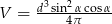  d3sin2&alpha;-cos&alpha;- V = 4&pi; 