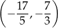 ( 17 7 ) &minus; --,&minus; -- 5 3 