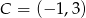 C = (&minus; 1,3) 