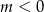 m < 0 