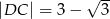  &radic; -- |DC | = 3 &minus; 3 