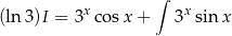  &int; (ln 3)I = 3xco sx + 3xsinx 