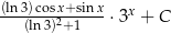 (ln3)cosx+sinx &sdot;3x + C (ln3)2+ 1 