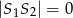 |S1S 2| = 0 