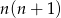 n(n + 1) 