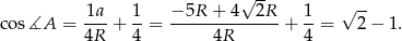 AE = R &minus; a 