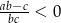 ab&minus;c < 0 bc 