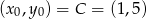 (x 0,y0) = C = (1,5) 
