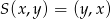 S(x,y) = (y ,x) 