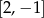 [2,&minus; 1] 