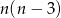 n(n &minus; 3) 