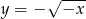  √ ---- y = − −x 