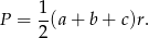 1- P = 2 (a+ b + c)r.