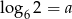 log 62 = a 