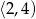 ⟨2,4) 