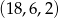 (18,6 ,2) 