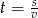t = sv 