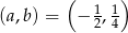  ( ) (a,b) = &minus; 1, 1 2 4 