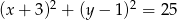  2 2 (x + 3) + (y − 1) = 2 5 