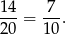 14-= -7-. 20 1 0 