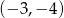 (&minus; 3,&minus; 4) 