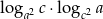 loga2 c &sdot;logc2 a 