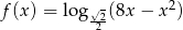 f(x ) = lo g&radic;-(8x &minus; x2) -22 